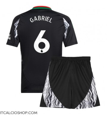 Arsenal Gabriel Magalhaes #6 Seconda Maglia Bambino 2024-25 Manica Corta (+ Pantaloni corti)